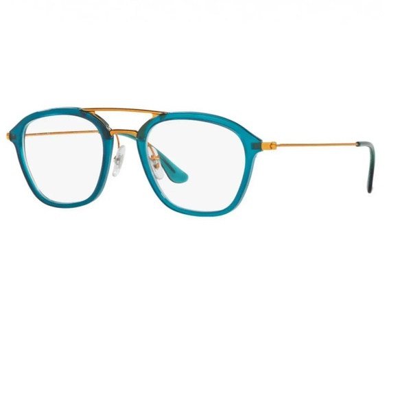 Ray Ban 7098 5632 48 Turquoise Bronze Eyeglasses RX7098